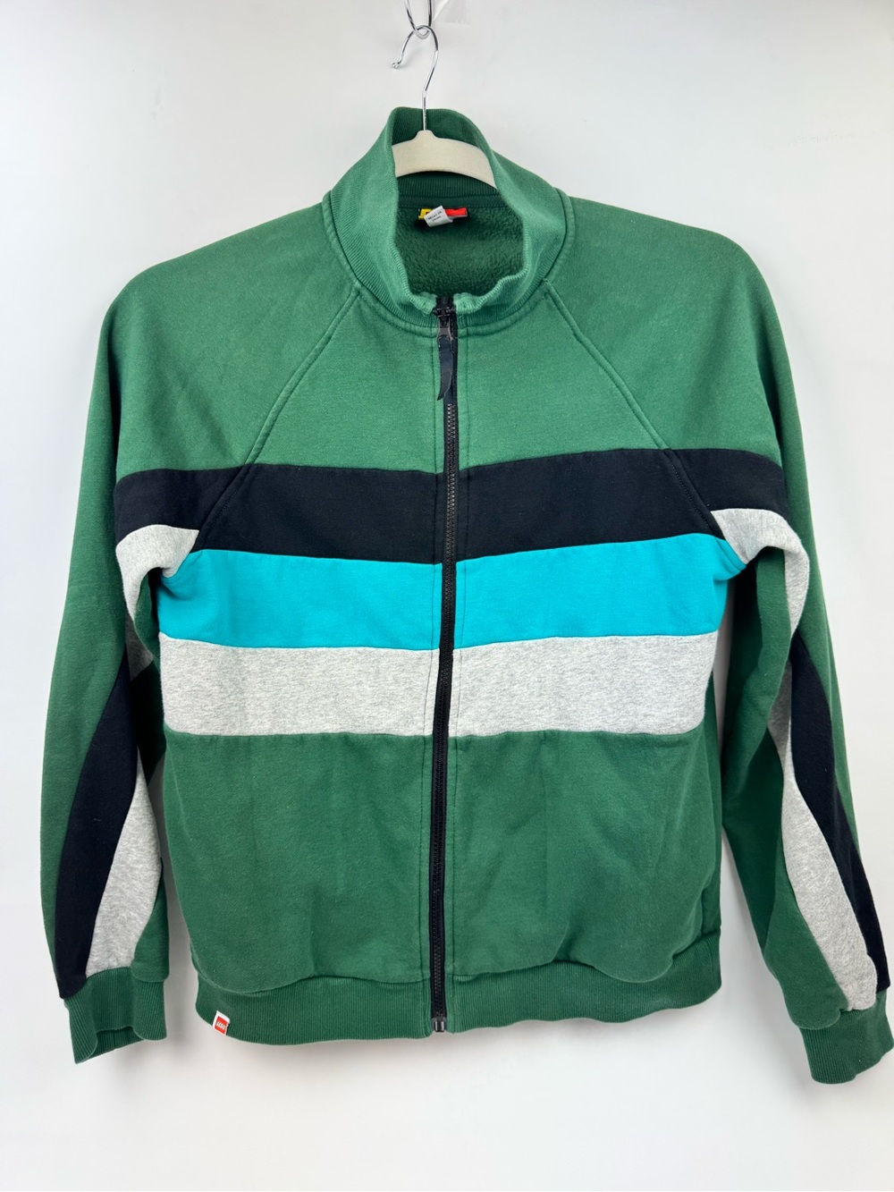 LEGO X TARGET Green Colorblock Zip-Up Fleece Jacket with Teal Stripe